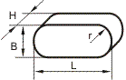 Схематическое изображение размеров вкладыша фрикционного УД-2638-01