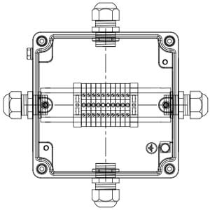 Рис.1. Схематическое изображение соединительной коробки КСРВ-Т51