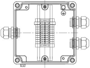 Рис.1. Схематическое изображение соединительной коробки КСРВ-Т54