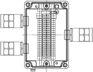 Рис.1. Схематическое изображение соединительной коробки КСРВ-Т66