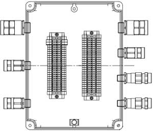 Рис.1. Схематическое изображение соединительной коробки КСРВ-Т86