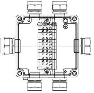 Рис.1. Схематическое изображение коробки соединительной КСРВ-Т13