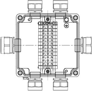 Рис.1. Схематическое изображение коробки соединительной КСРВ-Т14