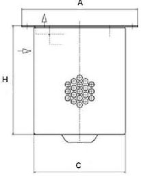 Рис.1. Схема воздушно-масляного сепаратора DB-2012