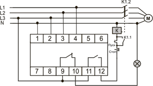 Рис.1. Схема подключения реле CP-731