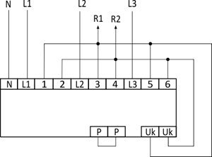 Рис.1. Схема подключения переключателя PF-452