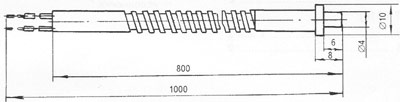 Рис.1. Габаритные и присоединительные размеры термоэлектрического преобразователя ТХК-2688
