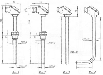 Схема термопреобразователей ТХА, ТХК-2388