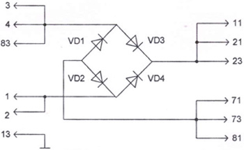 Рис.1. Схема электрическая принципиальная блока выпрямителя БВ-М